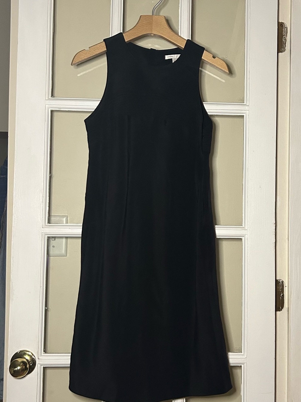 Vince Black Sleeveless Shift Dress